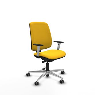 Piqueras y Crespo Silla Ergon&oacute;mica Piqueras Y Crespo Alares Amarillo Cuero Sint&eacute;tico