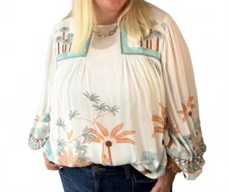 Bl^nk London Tiara Top - Plus In Monkey