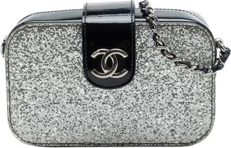 Chanel Pre-owned Leather chanel-bags - Dames - Vintage Schoudertas - Grijs - ONE Size - Vintage