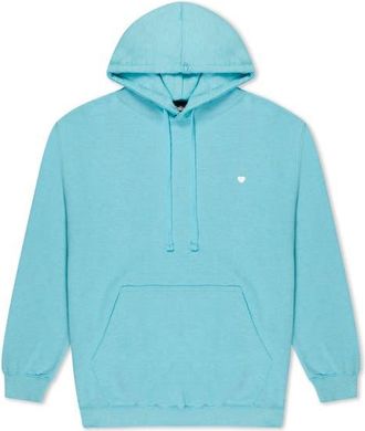 Dalix Womens Lil Heart Midweight Hooded Sweatshirt in Ocean at Nordstrom, Size Xx-Large