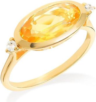 Tiramisu 14K Over Silver 1.92 Ct. Tw. Gemstone Solitaire Ring