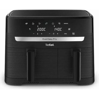 T-fal Ey901n10 Dual Easy Fry - Freidora De Aire Caliente, Color Negro - Tefal