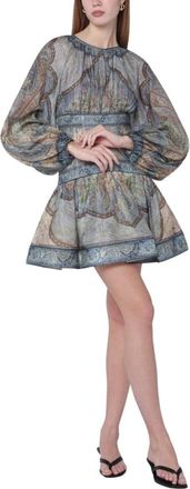 Zimmermann Short Dresses, female, Multicolor, Size: S Wanderlust Mini Dress