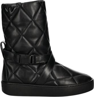 Emporio Armani Gewatteerde Sneeuwlaarzen - Dames - Winterlaarzen - Zwart - 40 EU - Leer - Schoenen