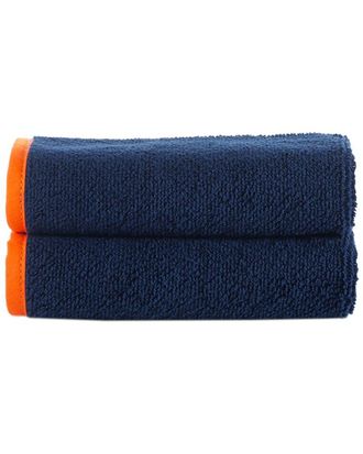 Brooks Brothers Contrast Frame 2Pc Wash Towels