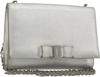 Ferragamo Pre-owned borse di pelle a tracolla - - Pre-owned - Donna - Grigio - ONE SIZE