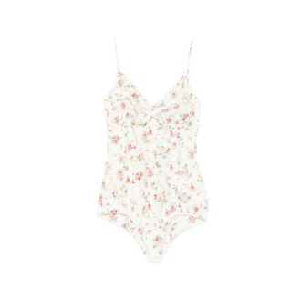 Shushu/Tong Floral-print Ruffled Bodysuit