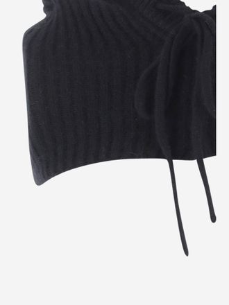 arch4 Cashmere Hooded Cape - Black