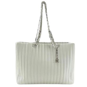 Chanel Pre-owned Tote Bags, female, White, Size: ONE SIZE Pre-owned Vintage Tote Bag
