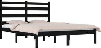vidaXL Vidaxl - Estructura De Cama De Madera Maciza De Pino Negra 200x200 Cm