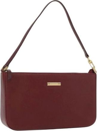 Burberry Pre-owned Shoulder Bags, female, Red, Size: ONE SIZE Pre-owned Leather Shoulder Bag