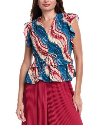 Nicole Miller Pleated Blouse