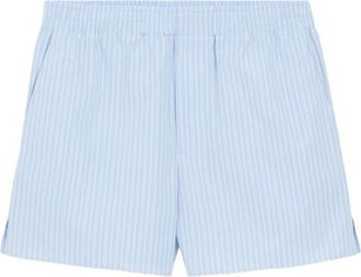 Ami Cotton Elasticated Shorts - Heren - Bermuda - Blauw - L - Katoen - Korte Broeken