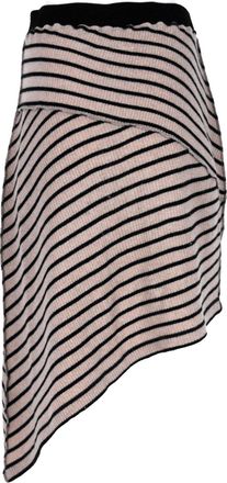 Maison Margiela MM6 Maison Margiela Asymmetrical Skirt in Brown Print Cotton