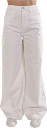 Emporio Armani Wide-leg Denim Jeans - Dames - Loose Fit Jeans - Wit - W28 - Denim - Jeans