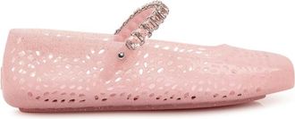 Jimmy Choo London Pink Embellished Ballet Flats