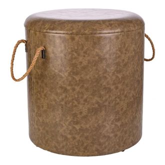 Wanderlust Deco Wanderlust Deco - Taburete De Madera Y Canvas Gris D40x42