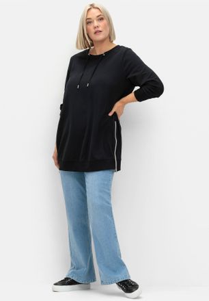 Sheego Bootcut-Jeans SHEEGO, Damen, Gr. 40, Normalgr&ouml;ssen, blau (light blau, denim), 99% Baumwolle, 1% Elasthan, unifarben, lang, Jeans Bootcut-Jeans