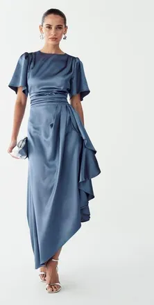 Willa Narissa Midi Dress in Steel Blue at Nordstrom, Size 12