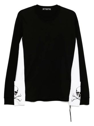 MASTERMIND WORLD panelled T-shirt - men - Cotton - L - Black