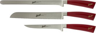Berkel Elegance set of 3 ham knives, red