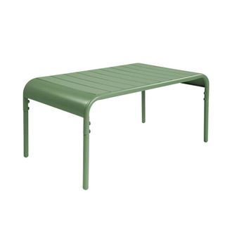 Sweeek Mesa de centro de jard&iacute;n bistr&oacute; de acero, 90cm, verde