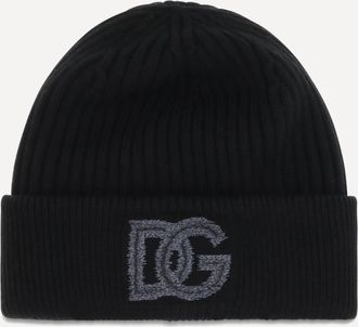 Dolce & Gabbana Logo English rib knit Beanie Male UNI
