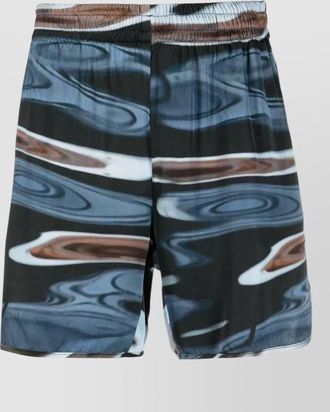 Blue Sky Inn printed viscose track shorts