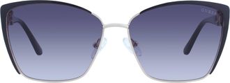 Guess Smoke Gradient Butterfly Ladies Sunglasses GF00037 32B 57