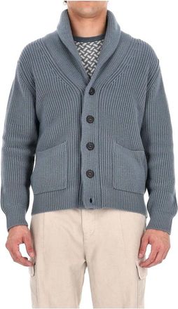 Drumohr Steve Mc Queen Shawl Collar Cardigan - Heren - Vesten - Groen - 2XL - Wol - Truien & Vesten