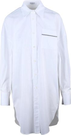 Brunello Cucinelli Dames, Blouses & Shirts, Wit, Maat: M Katoen