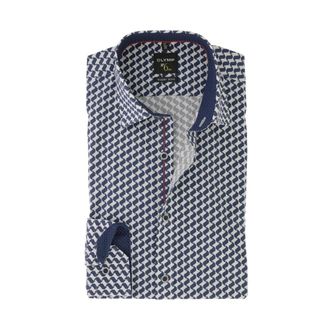 Olymp Olymp, Heren, Overhemden, Blauw, Maat: XS