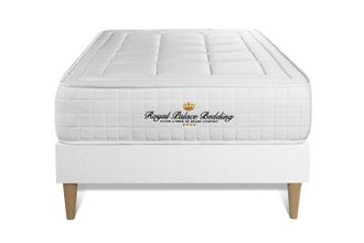 Royal Palace Bedding Royal Palace Bedding - Base Tapizada Blanco + Colch&oacute;n Con Espuma Viscoel&aacute;stica 90 X 190