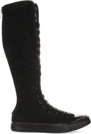 Converse Kniehoge Leren Laars in Zwart - Dames - Over de knie laarzen - Zwart - 36 EU - Leer - Schoenen