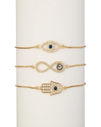Eyecandy LA Eye Candy La Cz 3Pc Infinity Bolo Bracelet Set