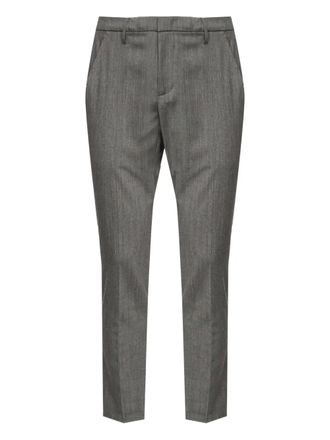 Dondup logo-plaque trousers - Grey