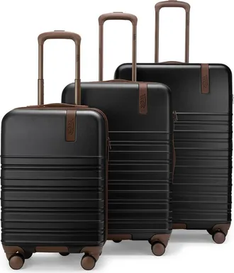 Von Dutch Retro Trek 3-Piece Expandable Hardside Spinner Luggage Set in Black at Nordstrom
