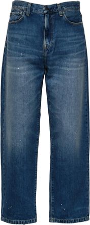 Carhartt Work in Progress Wide-Fit Tapered Denim Pants With Five-Pocket Design