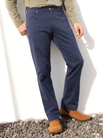 Br&uuml;hl 5-Pocket-Hose BR&Uuml;HL, Herren, Gr. 26, Unterbauchgr&ouml;ssen, blau (dunkelblau), 98% Baumwolle, 2% Elasthan, unifarben, Hosen 5-Pocket-Hose