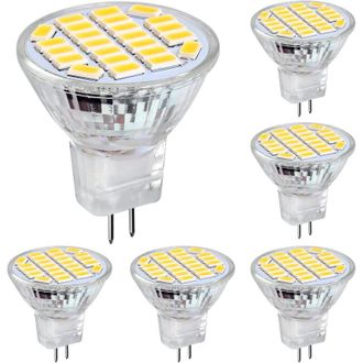 OEM Lampadine Led Mr11 Gu4 Da 3w, Luce Bianca Positiva 6500k, Non Dimmerabili, Lampadine Spot Led Gu4, Equivalenti A 25-35w Alogene, 350lm, Ac/dc 12v, Ang