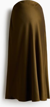 H&M MAMA Slipjupe aus Satin - Green