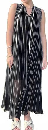 Sita Murt/ Striped Dress In Black/ White