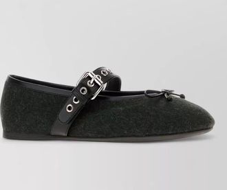 Miu Miu flannel ballerina shoes