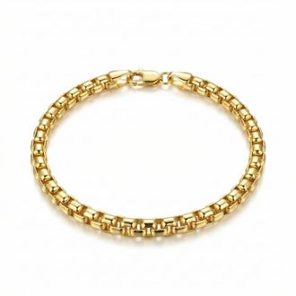 Pompeii3 14k Yellow Gold Filled 3.5-mm Round Box Link Chain Bracelet