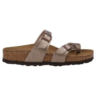 Birkenstock Mayari Birko-Flor Unisex Toe Post Sandals - Graceful Taupe - Size:UK 4.5