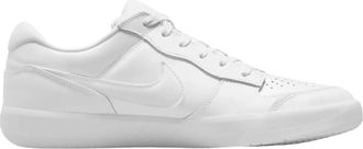 Nike SB Force 58 Premium Sneaker White Leather Skateboard Shoe in Leather
