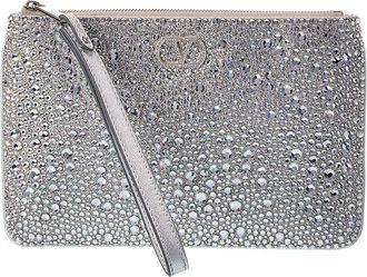 Valentino Vlogo Signature Small Leather Clutch