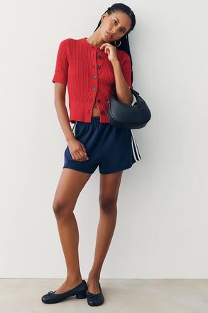 Varley Rhys Short Sleeve Cardigan Top