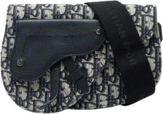 Dior Pre-owned Vintage Crossbody Bag - Dames - Vintage Schoudertas - Blauw - ONE Size - Leer - Vintage