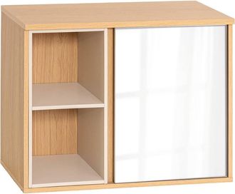 Tendance Mueble Alto 1 Puerta Mdf Con Espejo Y Balda Interior + 2 Nichos - Rivoli - Tendance